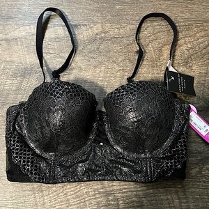 Ambrielle lace deep V plunge bra. 34B NWT